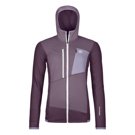 FLEECE GRID HOODY W