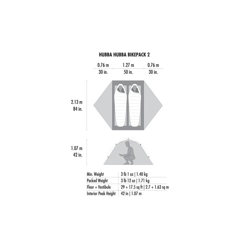 Tente Hubba Hubba™ Bikepack pour 2 personnes MSR