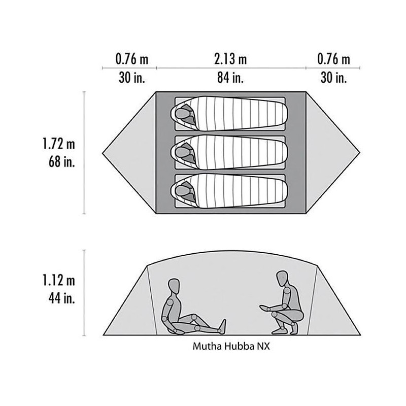 Tente Mutha Hubba™ NX pour 3 personnes MSR