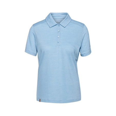 Polo Mérinos Femme Reda Rewoolution Virtu - Bleu Island Paradise