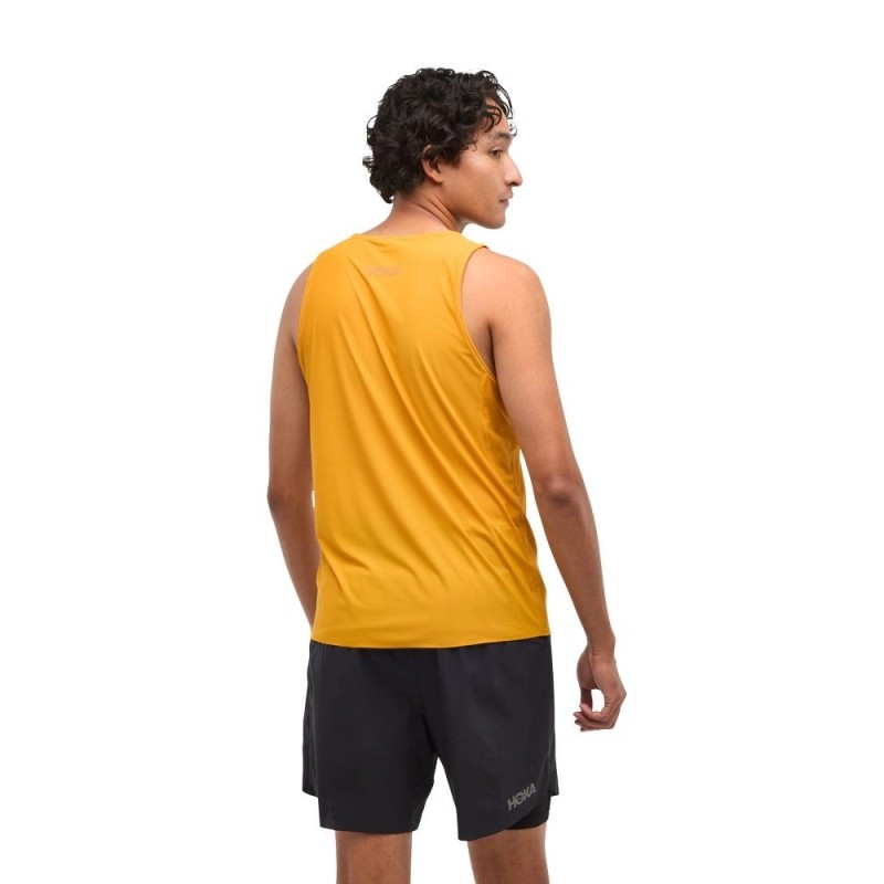 Débardeur Running Homme Hoka Airolite Run Tank - Jaune