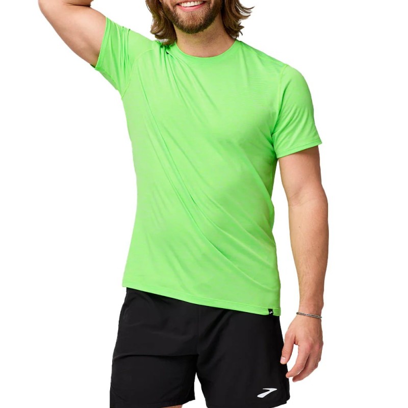 T-shirt Brooks Luxe Short Sleeve Homme - Neo Limeade