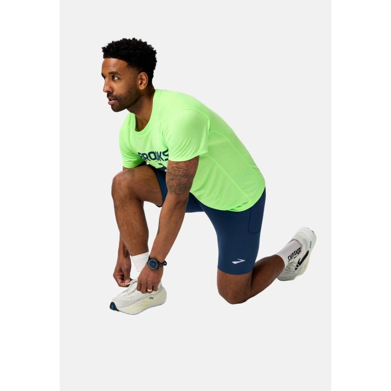 T-shirt Running Brooks Distance Short Sleeve 3.0 Homme - Vert